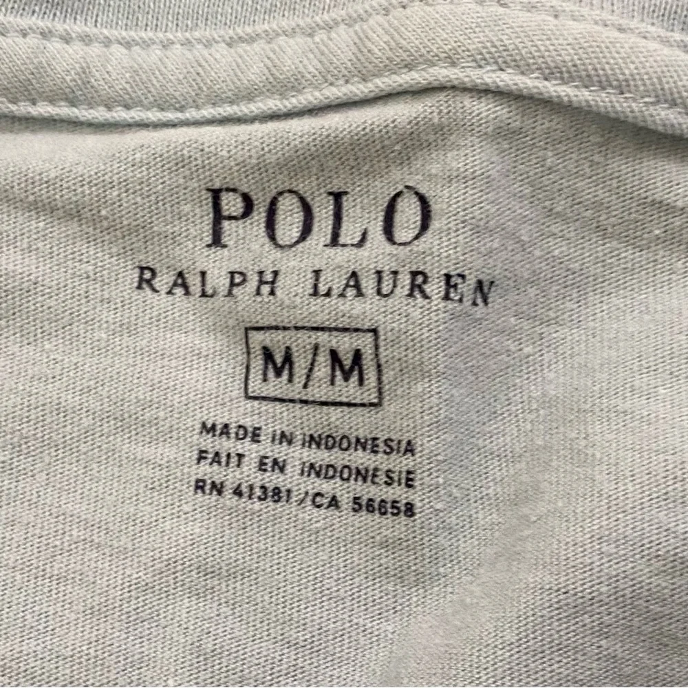 Polo by Ralph Lauren Men’s Medium Soft Blue  100% Cotton V-Neck Short Sleeve Tee